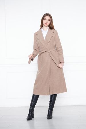 KADIN KAŞE KABAN ASTARLI KUŞAKLI SÜTLÜ KAHVE