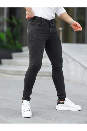 ERKEK SLİM FİT LİKRALI DENİM KOT PANTOLON JEAN FÜME