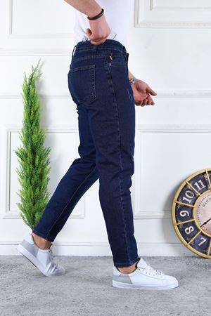 Erkek Likralı Boyfriend Jean Denim Kot Pantolon LACİVERT