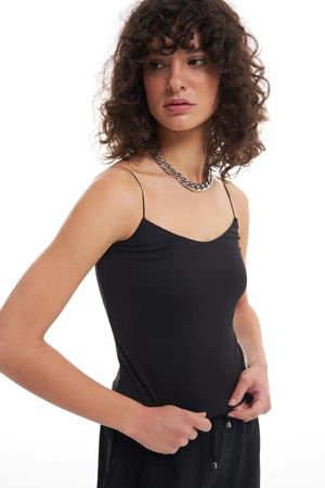 Nbw Ip Askılı Bluz Siyah SİYAH