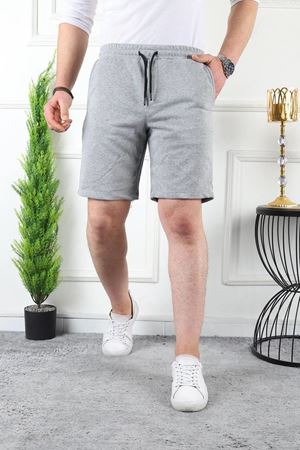 Erkek Üç İplik Compack Penye  Bel Lastikli Slim Fit Kapri Antrasit