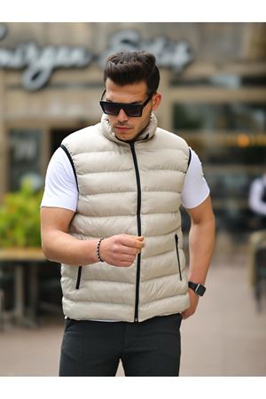 COMSTAR Erkek Siyah Şişme Yelek KREM