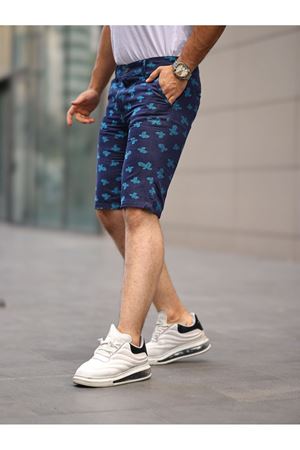 Erkek Slim Fit Kapri LACİVERT