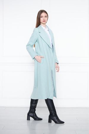 KADIN KAŞE KABAN ASTARLI KUŞAKLI SU YEŞİLİ