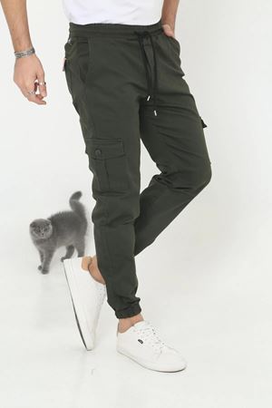 ERKEK KÖRÜKLÜ JOGGER PAÇA LASTİKLİ PANTOLON HAKİ