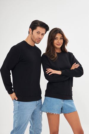 Unisex Slim Fit Sweatshirt SİYAH