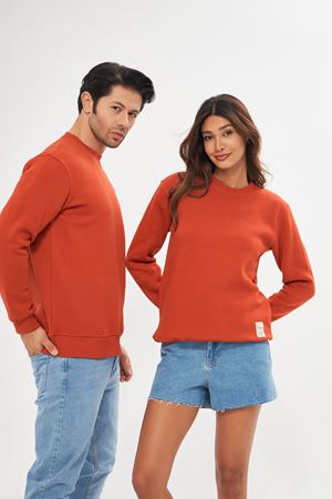 Unisex Slim Fit Sweatshirt KİREMİT