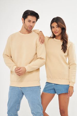 Unisex Slim Fit Sweatshirt KREM