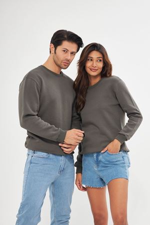 Unisex Slim Fit Sweatshirt HAKİ