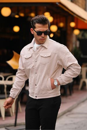 Oversize Kaşe Ceket BEJ