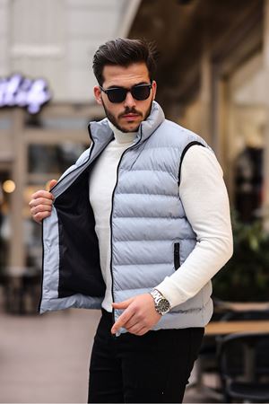 COMSTAR Erkek Siyah Şişme Yelek GRİ