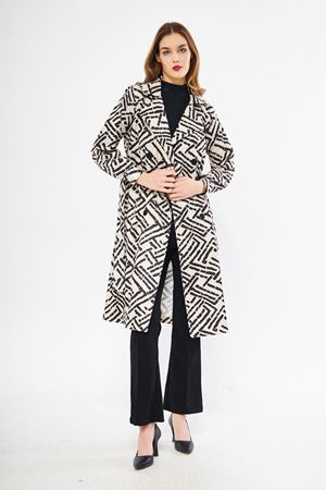 Astarsız Cepli Düğmeli Kuşaklı Yazlık Trenç KREM-SİYAH