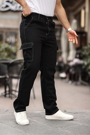 Erkek Kargo Cepli Baggy Pantolon A.SİYAH