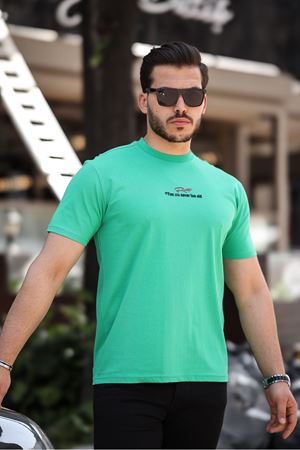 Erkek Slim Fit T-Shirt Ratty YEŞİL
