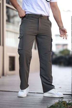 Kargo Cepli Paraşüt Kumaş Taktik Pantolon HAKİ