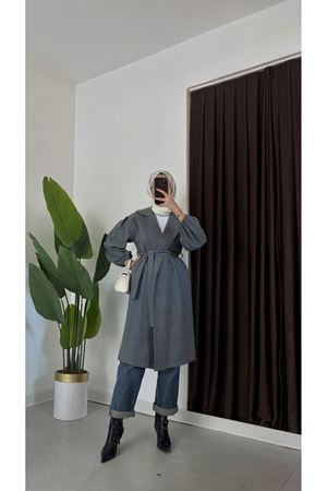 Astarsız Kaşe kaban FÜME