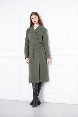 KADIN KAŞE KABAN ASTARLI KUŞAKLI HAKİ