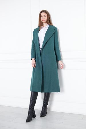 KADIN KAŞE KABAN ASTARLI KUŞAKLI YEŞİL