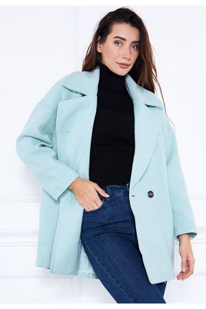 Kadın Kısa Kaşe Kaban BEBE MAVİ