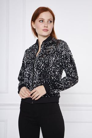 Kadın Kadife Pullu Ceket GRİ