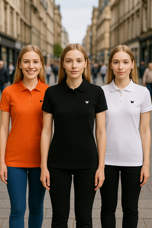 Kadın 3 Lü Paket Kısa Kollu Yazlık Polo Yaka Tişört