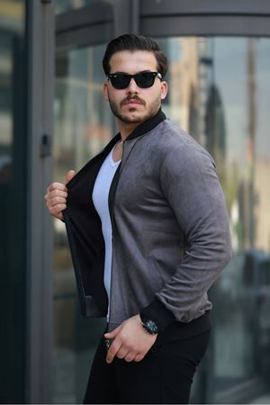 Erkek Dar Kesim Nubuk Süet Astarsız Likralı Su Itici Kolej Ceket