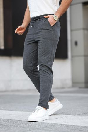 Erkek Dokuma Lastikli Jogger Pantolon