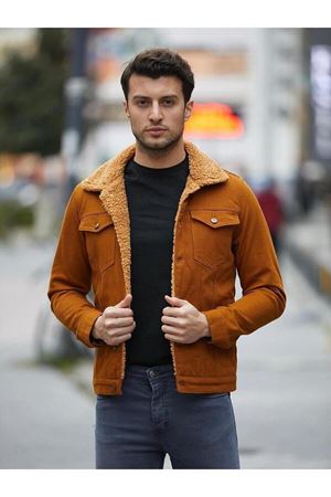 Erkek Içi Kürklü Kot Ceket