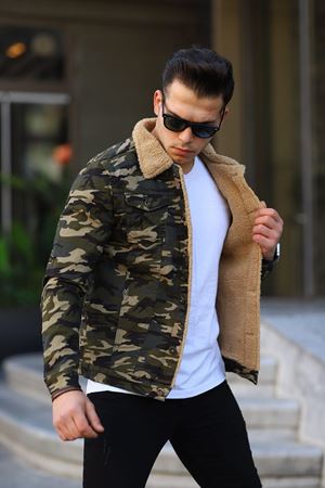 Erkek Içi Kürklü Kot Ceket