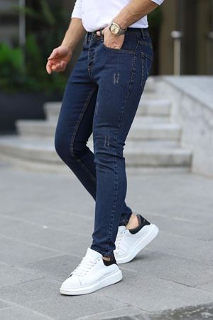 Erkek Slim Fit Likralı Denim Kot Pantolon
