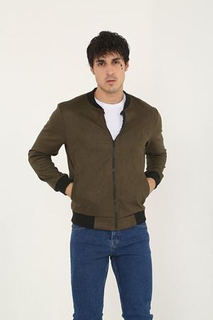Erkek Dar Kesim Nubuk Süet Astarsız Likralı Su Itici Kolej Ceket