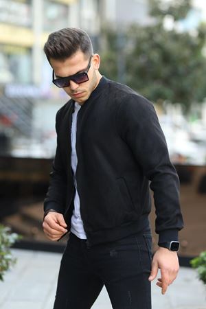 Erkek Dar Kesim Nubuk Süet Astarsız Likralı Su Itici Kolej Ceket