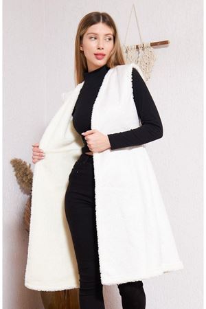Kadın Içi Suni Kürklü Suni Deri Yelek