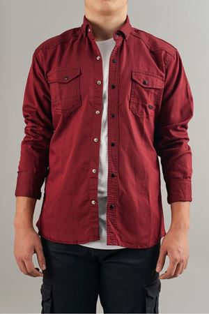 Erkek Slim Fit Çift Cepli Kot Gömlek