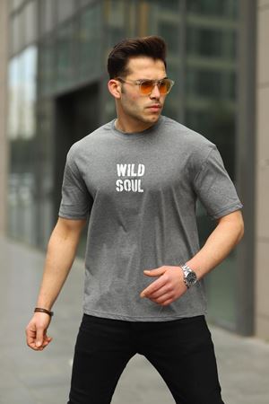 Erkek Wild Soul Baskılı Oversize Tshirt
