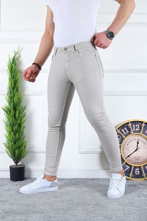 Erkek Jeans Slim Fit Likralı Denim Taş Kot Pantolon