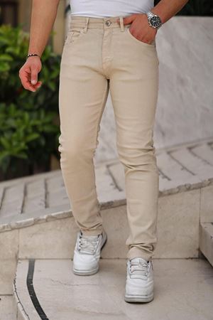 Erkek Yüksel Bel Bol Kesim Boru Paça Kot Pantolon Regular Fit Jean