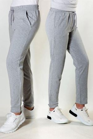 Unisex Slim Fit Çizgili Jogger - Çizgili Jogger