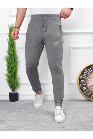 Erkek Iki Iplik Compact Kumaş Baskılı Manşetli Eşofman