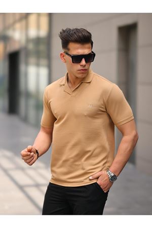 Erkek Slim Fit Waffle Kumaş Patlı ( V ) T-shirt