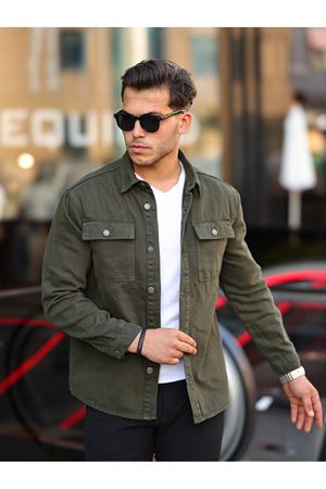 Oversize Kapak Cepli Kot Gömlek