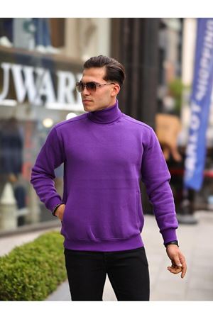 Boğazlı Cepli Üç iplik sweat