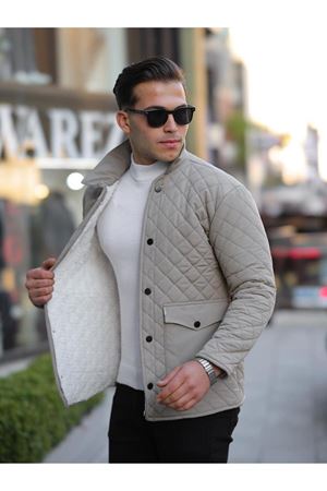 Çıtçıtlı Kürklü Kapitone Mont