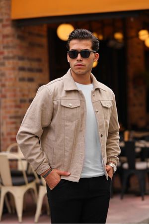 Erkek Oversize Rahat Mevsimlik Taş Kaşe Ceket