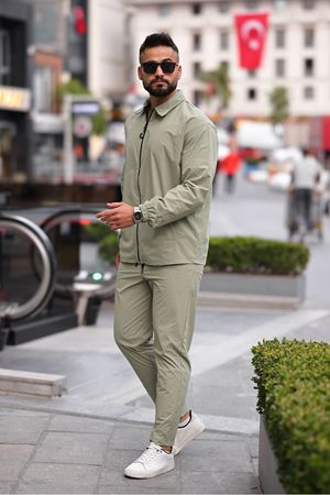 Gömlek Yakalı Fermuarlı Takım