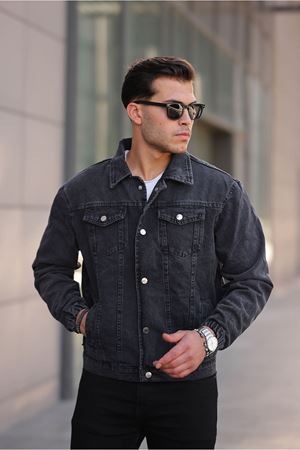 Çıtçıtlı Oversize Kot Ceket