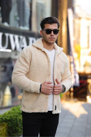 Düğmeli Pelüş Ceket