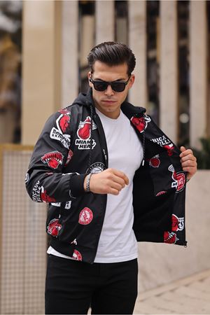 Erkek Içi Kürklü Suya Dayanıklı Çıkarıbilir Kapüşonlu Cepli Yağmurluk