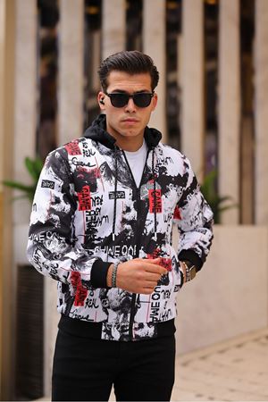 Erkek Içi Kürklü Suya Dayanıklı Çıkarıbilir Kapüşonlu Cepli Yağmurluk