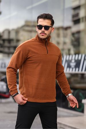Yarım Fermuarlı Polar Sweatshirt